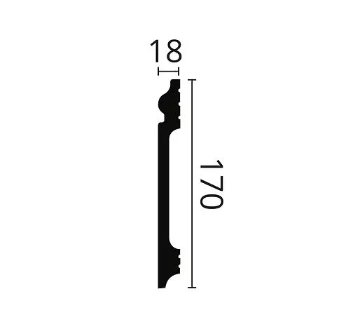 Плинтус NMC Wallstyl FL17 (170х18х2000 мм) в Магнитогорске