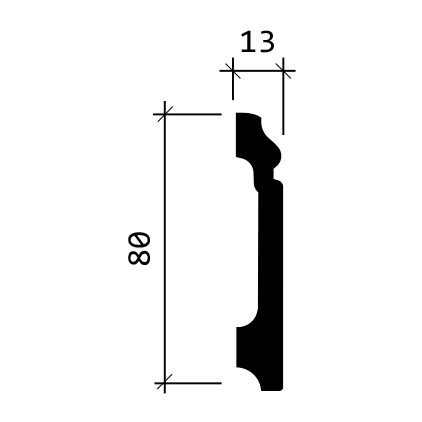 Плинтус Европласт 1.53.112 (80х13х2000 мм) в Магнитогорске