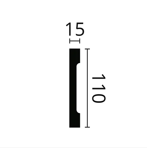 Плинтус NMC Wallstyl FD2S (110х15х2000 мм) в Магнитогорске