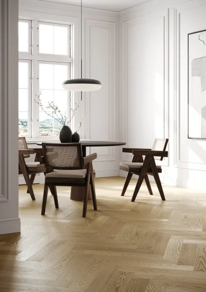 Паркетная доска Quartz Parquet Английская Ёлка Дуб Шампань 33-414 в Магнитогорске