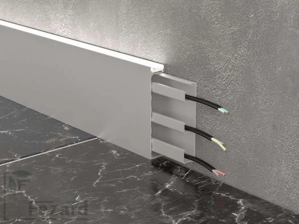 Алюминиевый плинтус Fezard Кабельный ALP-G80-LA Алюминий 80*15*2500 мм в Магнитогорске