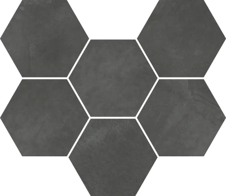 Керамогранит Italon Континуум Петрол Мозаика Гексагон (Натуральная 25х29) в Магнитогорске