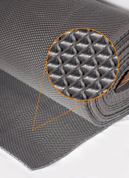 Грязезащитное рулонное покрытие ЗигЗаг Серый 5 мм (1,2 м) Китай в Магнитогорске