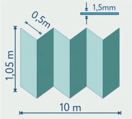 Подложка Солид 1,5мм гармошка для LVT (10.5м2) в Магнитогорске