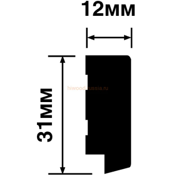 Финишный молдинг LF124B GR3 левый декорированный (31х12х2700мм) в Магнитогорске