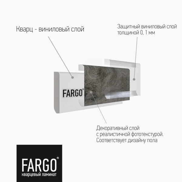Кварцевый плинтус Fargo 81996-10 Дуб Марракеш 80х11х2200 мм в Магнитогорске