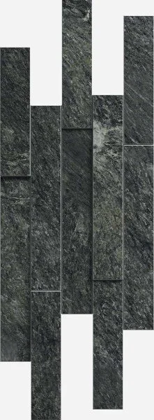 Керамогранит Italon Скайфолл Неро Брик 3D (Патинированная, 28х78) в Магнитогорске