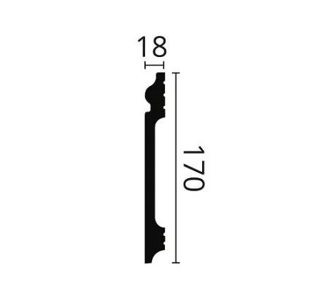 Плинтус NMC Wallstyl FL17 (170х18х2000 мм) в Магнитогорске