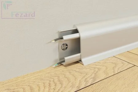 Алюминиевый плинтус Fezard Серебро 43х22х2,5м в Магнитогорске