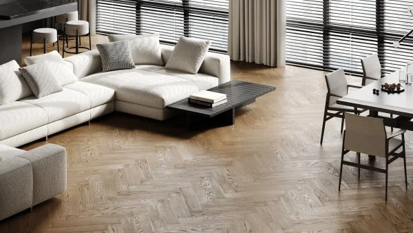 Паркетная доска Quartz Parquet Английская Ёлка Дуб Карельский 33-419 в Магнитогорске