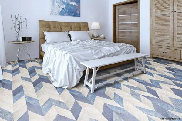 Пробковое покрытие CorkStyle Chevron Blue (1235*305*6 мм) HC в Магнитогорске