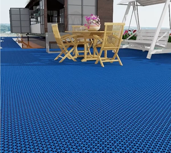 Грязезащитное рулонное покрытие ЗигЗаг Синий 4,5 мм (1,2 м) Китай в Магнитогорске