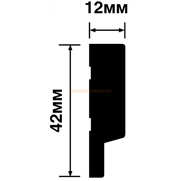 Финишный молдинг LF124A W36 правый декорированный (42х12х2700мм) в Магнитогорске