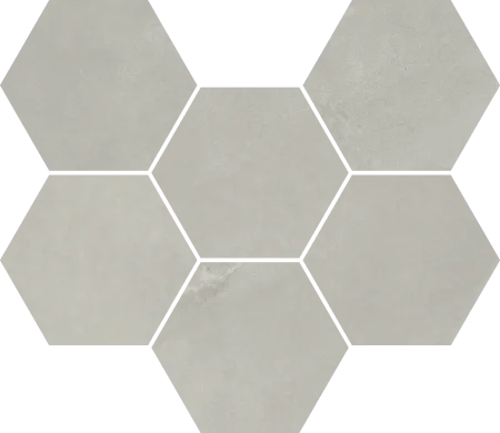 Керамогранит Italon Континуум Сильвер Мозаика Гексагон (Натуральная 25х29) в Магнитогорске