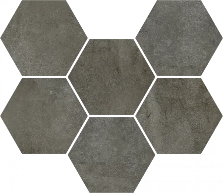 Керамогранит Coliseum Экспо Дарк Мозаика Гексагон (Натуральная, 25х29) в Магнитогорске