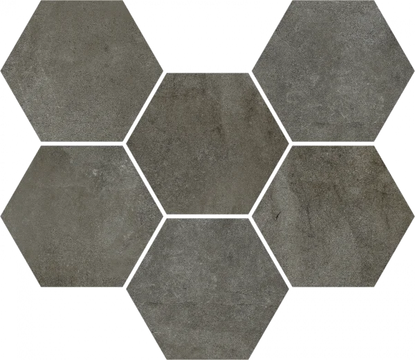 Керамогранит Coliseum Экспо Дарк Мозаика Гексагон (Натуральная, 25х29) в Магнитогорске