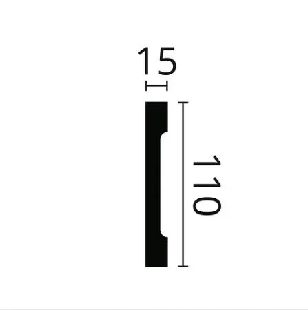 Плинтус NMC Wallstyl FD2S (110х15х2000 мм) в Магнитогорске