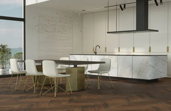 Паркетная доска Quartz Parquet Английская Ёлка Орех Американский 33-400-29 в Магнитогорске