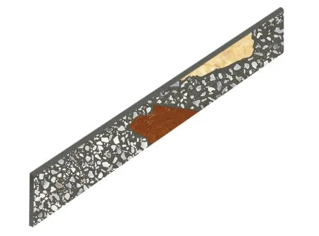 Керамогранит Coliseum Палладио Блэк Плинтус (Натуральный, 7,2х60) в Магнитогорске