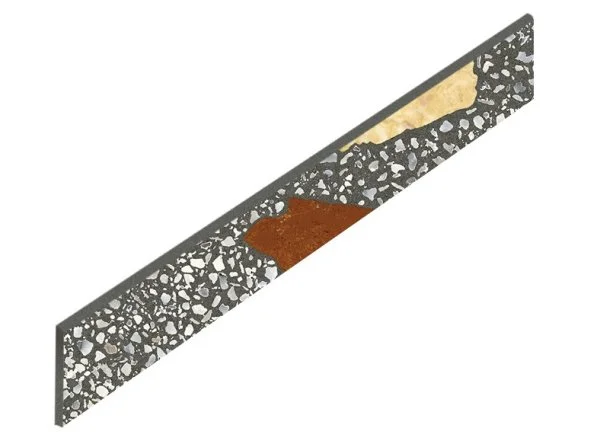 Керамогранит Coliseum Палладио Блэк Плинтус (Натуральный, 7,2х60) в Магнитогорске