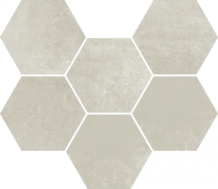 Керамогранит Coliseum Экспо Уайт Мозаика Гексагон (Натуральная, 25х29) в Магнитогорске