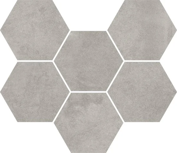 Керамогранит Coliseum Экспо Грэй Мозаика Гексагон (Натуральная, 25х29) в Магнитогорске
